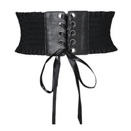 Fashion Wide Corset Waist Belt PU Leather Stretchy Waistband Strap Decorative DIY Body Shapewear For Women Lady Girl Bridal