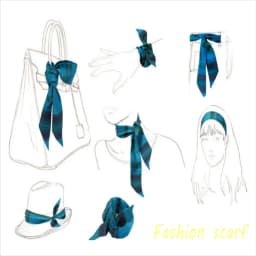Korean Summer New Luxurious Check Female Decoration Twill Long Ribbon Binding Bag Silk Ribbon Hair Belt Hot Selling Small Scarf