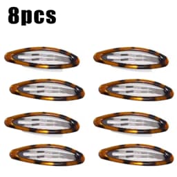 2/4/8Pcs Vintage Leopard Hair Clips Y2K Cute Korean Charm BB Hair Clip Print Glue Oval Hair Clips Student Woman Hair Accessories