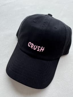 New Arrival Unisex Embroidery "crush" Baseball Caps Black Embroidered Initials Dad Hat 100% Cotton Baseball Caps for Four Season
