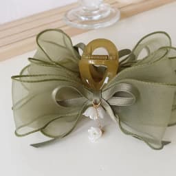 1pc Forest System Bow Hair Clip Lily of the Valley Floral Shark Clip for Women Super Sensen Hairpin Elegant Hair Accessories
