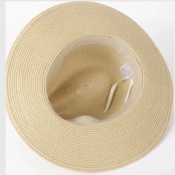 Unisex Panama Straw Hat - Wide Brim Summer Beach Sun Cap, Adjustable Sizing 55-60cm for Men & Women, Large Size Foldable Fedora