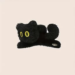 1/2pcs Autumn and Winter Fashion Plush Cat Claw Clip, Cute Cartoon Women's Shark Clip, Super Cute Ponytail Bun Clip.
