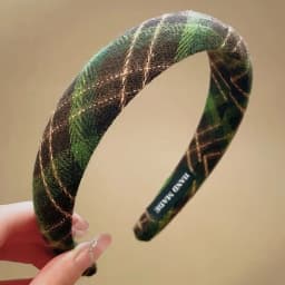 Retro Plaid Sponge Headband for Women Elegant Wash Face Hair Band When Going Out Fashion Girls Hair Accessories