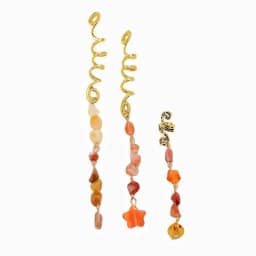 Personality exaggerated serpentine braid loop natural stone pendant hair accessories ethnic wind dreadlocks hair clip