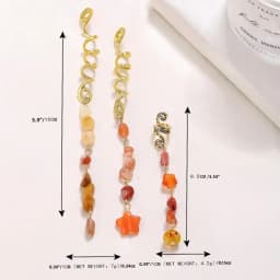 Personality exaggerated serpentine braid loop natural stone pendant hair accessories ethnic wind dreadlocks hair clip