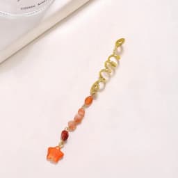 Personality exaggerated serpentine braid loop natural stone pendant hair accessories ethnic wind dreadlocks hair clip
