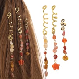 Personality exaggerated serpentine braid loop natural stone pendant hair accessories ethnic wind dreadlocks hair clip