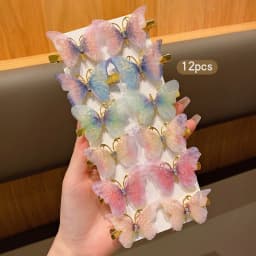 12Pcs Sweet Wind Butterfly Hair Clips Set Cute Daily Use Hair Accessories for Girls