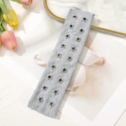 Y2K Girl Hollowed Out Wide Elastic Headband With Eyelets Punk Headwrap Rock Grunge Stretchy Headbands for Women Hair Accessories