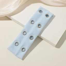 Y2K Girl Hollowed Out Wide Elastic Headband With Eyelets Punk Headwrap Rock Grunge Stretchy Headbands for Women Hair Accessories