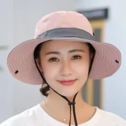 Women's Outdoor Large Brim Ponytail Fishing Hat with Quick Drying and Sun Protection, Perfect for Beach Traveling and Cycling