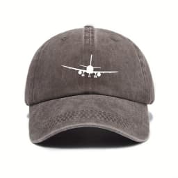 Airplane printed baseball cap with simple design, daily fashion, men's and women's outdoor equipment
