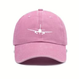 Airplane printed baseball cap with simple design, daily fashion, men's and women's outdoor equipment