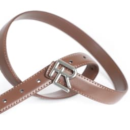 Narrow Female Cowhide Luxury Designer Brand Letter Buckle Belt Women Genuine Real Leather Dress Strap for Jeans Waistband 23mm