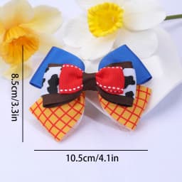 Girly Triple Bow Clip Sweet Pastel Barrette For Girls 3-layer Cute Ice Cream Plaid Cow Print Hairpin Kids Headdress Accessories