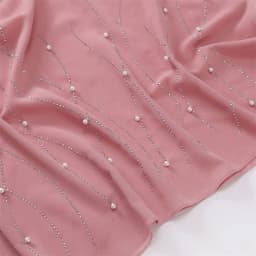 Plain Pearl Bubble Rhinestone Chiffon Shawl Scarf High Quality Shimmer Beads Headband Wrap Foulard Muslim Hijab
