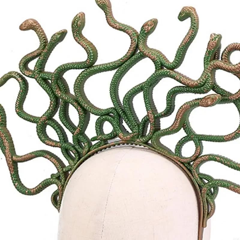 2025 New Medusa Snake for Head for Head Hoops Women Makeup Photoshoot Punk Headband