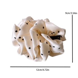 Fabric Polka Dot Banana Clip Hair Clip for Woman Elegant Floral Hairpin Fashion Girl Ponytail Clip Hair Accessories