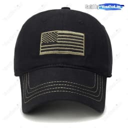 American Flag Embroidered Cotton Adjustable Soft Top Baseball Cap Sun Hat Trucker Caps Dad Hats