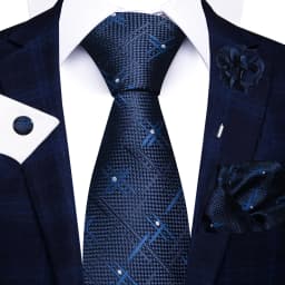 New Style 8 CM Red Paisley Tie Handkerchief Cufflink Pin Set For Men Necktie Clothing Accessories Wedding Gravatas Fit Party