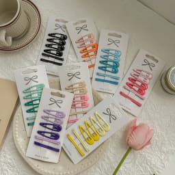 8Pcs/Set 5cm Candy Color Waterdrop Shape Hairpins Sweet Hair Clips Girls Kids Barrettes Slid Clip Fashion Hair Accessories