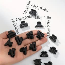 10 Pcs Small Hair Clips for Women Girl Matte Rubber Coating Rectangle Hair Claw Clips for Women Thin Fine Short Hair Accessories