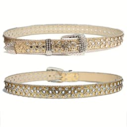 Punk Rhinestone Women's Belts for Jeans Luxury Famous Brand Studded Belt Female Waist Belt for Women Gothic Y2K Gold Silver Pink