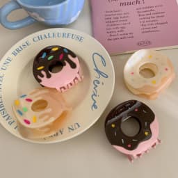 1pc  New Acetic Acid Hair Grab Creative Donut Hair Clip Cute Round Grab Clip Back of Head Disc Hair Shark Clip Hair Accessory