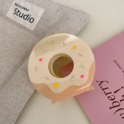 1pc  New Acetic Acid Hair Grab Creative Donut Hair Clip Cute Round Grab Clip Back of Head Disc Hair Shark Clip Hair Accessory