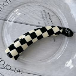 French retro curved banana clip ~ South Korea France leopard-print tortoise shell ponytail clip vertical clip back of the head h