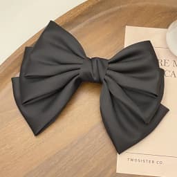1pc Korean version autumn and winter new black bow hair clip, hair clip, back of the head clip, top clip, hair accessory