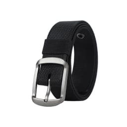 New multi-hole canvas belt for men with a button fastener, versatile denim belt for students and young people, Korean version, e