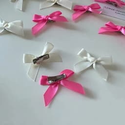 18Pcs women's Sweet Solid Color Mini Bowknot With Hair Clip Girls Ballet Style Ribbon Braided Hair Accessories