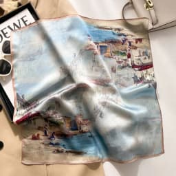 Luxury Brand 100% Real Silk Scarf Women Square Neck Tie Shawls Wraps for Ladies Foulard Scarves Pashmina Female Hijab Bandana