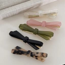 New Korean Bow Hair Clip Elegant Acetate Hair Accessory Hair Clamps Girl Women Duckbill Clip