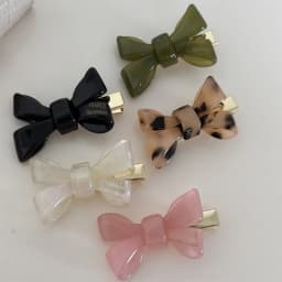 New Korean Bow Hair Clip Elegant Acetate Hair Accessory Hair Clamps Girl Women Duckbill Clip