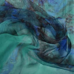 [BYSIFA] Emerald Green Women Long 100% Silk Scarf Printed Chinese Style Water Ink Painting Brand Oblong Silk Shawl Scarves 170cm
