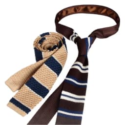 New Trendy British Casual Knitted Ties For Men Narrow Flat 6cm Width Striped Neckties College Boys Shirt Accessories Suit Cravat