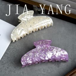 2025 luxury hair clip for women big Acetate hair claw girls purple hairclip whith Rhinestones large white hair clamp Accessories
