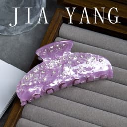 2025 luxury hair clip for women big Acetate hair claw girls purple hairclip whith Rhinestones large white hair clamp Accessories