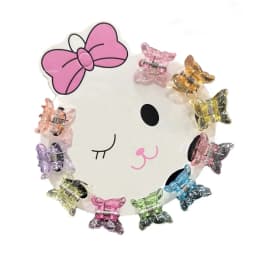 50pcs Mini Transparent Multi-color Butterfly Claw Clip Mini Hairpin Hair Clip Hair Accessories for Girls and Women Headwear