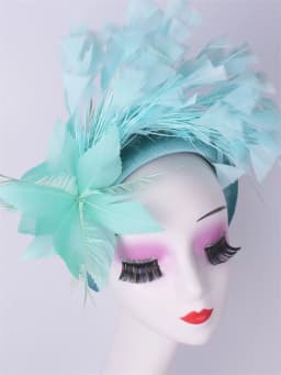 Royal Ascot Hat Fascinator Tea party Floral Wedding Millinery Feather Headbands Elegant Gril Church Kentucky Derby Chapeau Cap