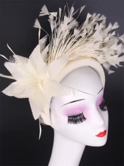 Royal Ascot Hat Fascinator Tea party Floral Wedding Millinery Feather Headbands Elegant Gril Church Kentucky Derby Chapeau Cap