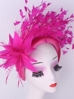 Royal Ascot Hat Fascinator Tea party Floral Wedding Millinery Feather Headbands Elegant Gril Church Kentucky Derby Chapeau Cap