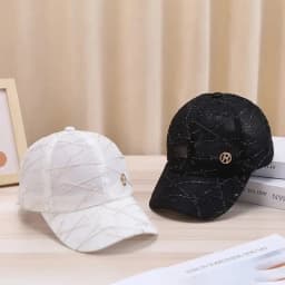 Adjustable Breathable Baseball Caps with Stylish Geometric Pattern - Lightweight Polyester Sun Hats for Spring & Autumn