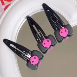 Hairpin Skull Bobby Pins JK Hair Clip Bows Hair Clip Bows Barrette Skull Hairpin Bows Hairpin Jk Hair Accessories