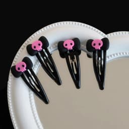 Hairpin Skull Bobby Pins JK Hair Clip Bows Hair Clip Bows Barrette Skull Hairpin Bows Hairpin Jk Hair Accessories