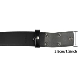 Men's PU Leather Pin Buckle Belt Business Leisure Belt 2025 Fashion Black Coffee white Waist Belt Unisex No buckle Belt
