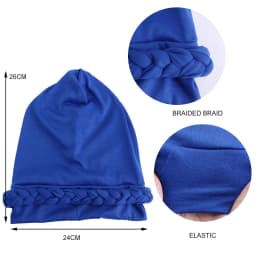 2PCS/LOT Twists Braid Islamic Hats Wraps Hijab Caps Lady Women Arab Muslim Cap Hijab Turban Headwear Hair Loss Hat Beanies